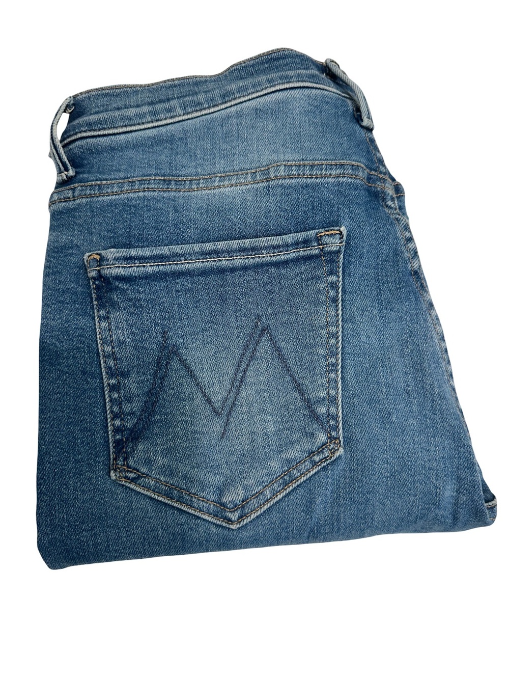 MOTHER Insider Crop Step Fray Out of the Blue Size 28